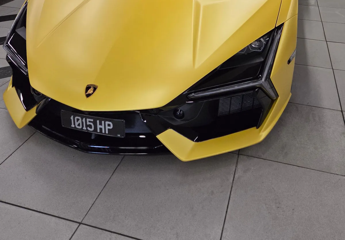 Lamborghini showroom — Revuelto and Countach